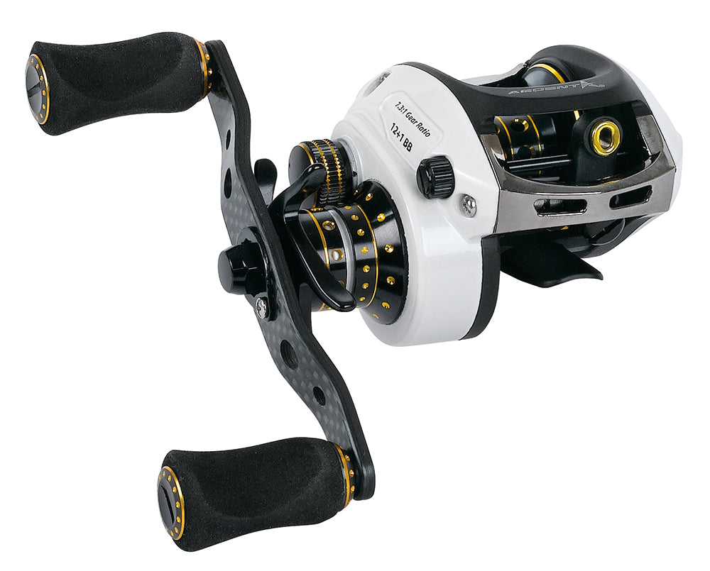 White and Black APEX GRAND BAITCASTER. 