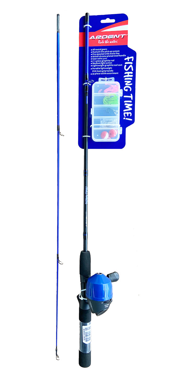 Blue FISHING TIME KIDS SPINCAST COMBOS