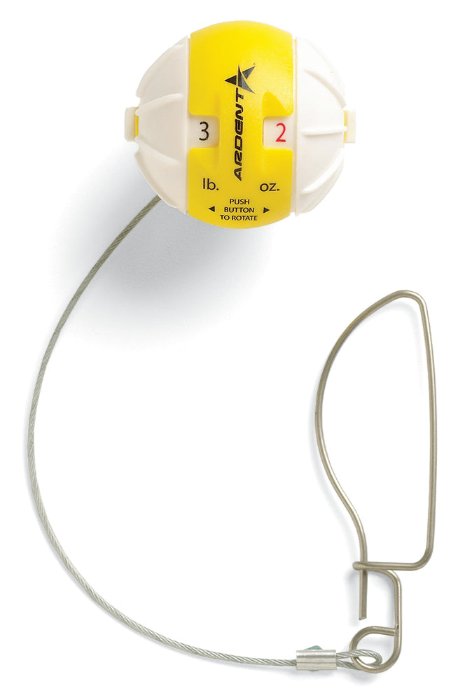SMART CULL. One yellow Culling ball with locking pounds and ounce selectors