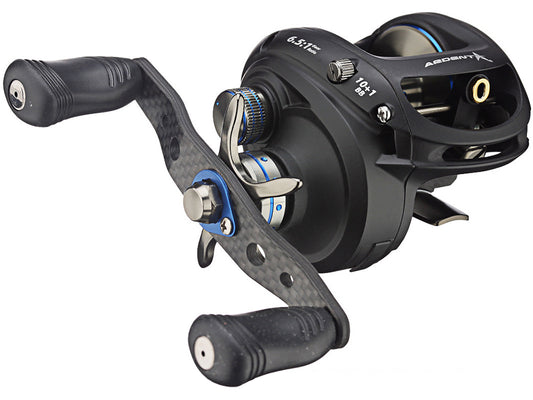 Black with blue APEX MAGNUM Baitcaster 