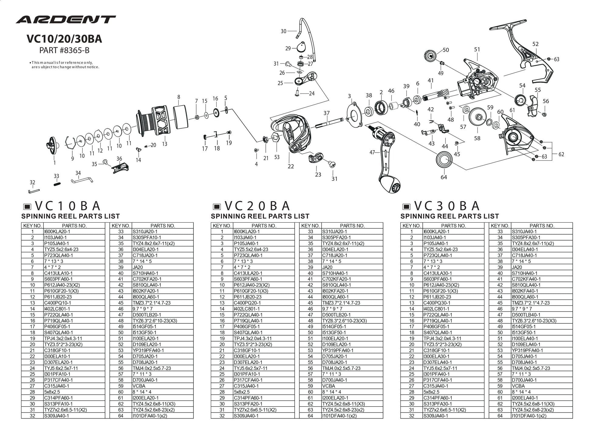 hwhere to buy shimano reel partds Ardent Bolt Spinning Reel