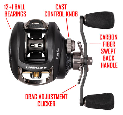 baitcaster reel clearance Baitcasting Fishing Reels - Casting 6.5:1 Gear Ratio Speed Spool Reels Anglers of all skill levels will appreciate less thumbing and trouble Fishing Rod Baitcaster Clearance Zebco