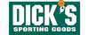 Dicks sporting Goods logo with white letters and green background. Text: Dicks sporting Goods