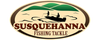 a logo for a fishing tackle company, text in image: SUSQUEHANNA FISHING TACKLE