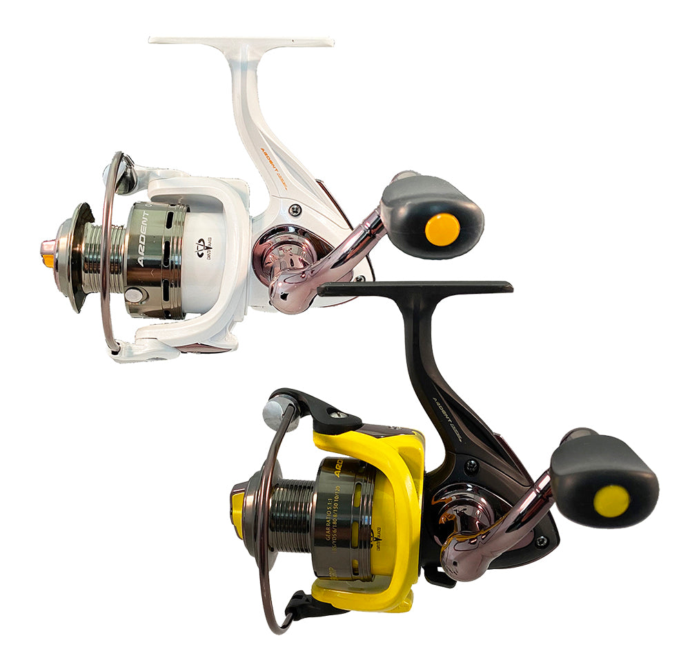 PRIMO SPINNING REELS in Orange and White _ Yellow and Black