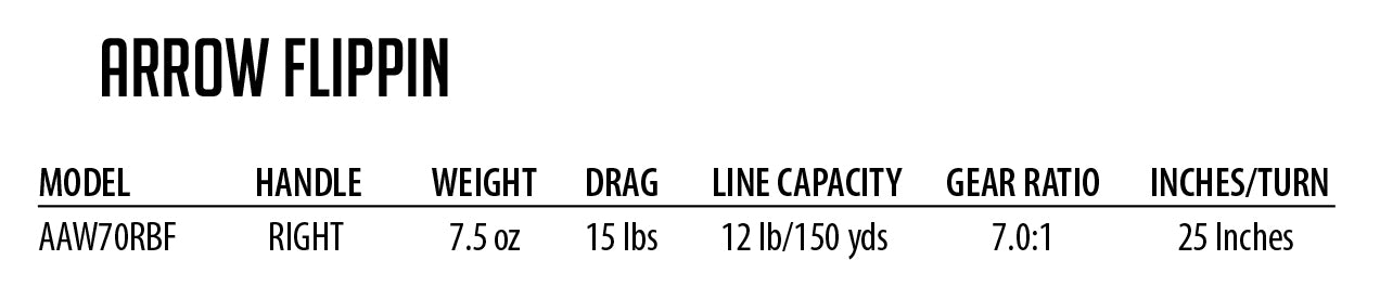 Arrow Flipping Reel - 7.0:1 RH